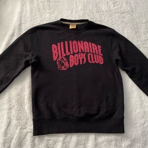 Billionaire Boys Club Black Sweater with Bold Red Print